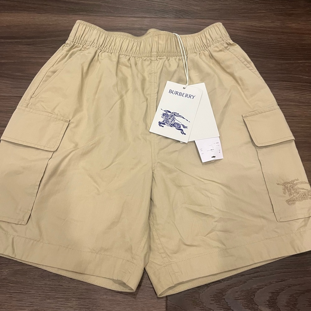 Burberry Kids Tan Cargo Shorts